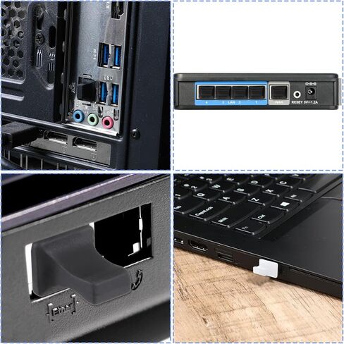 20 Pcs RJ45 Dust Cover, Black and White Silicone Ethernet Port Plugs Anti Dust Caps, Reusable Blanking Plug for Keystone Jack, Server Rack, Patch Panel, Router, PC (10 Black + 10 White) in Saudi Arabia