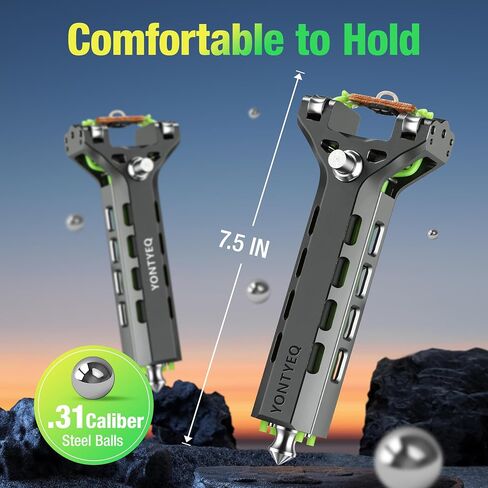 13-Shot Repeating Slingshot for Adults, CNC Aluminum Alloy Target Kit | 13-shot quick-load system with roller-head alignment and a detachable magazine for smooth reloading and balanced handling. in Saudi Arabia