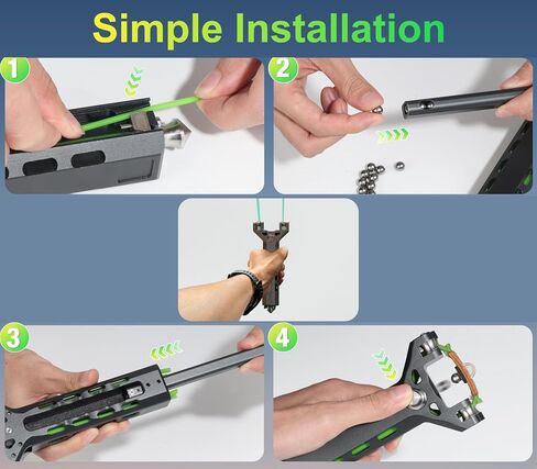 13-Shot Repeating Slingshot for Adults, CNC Aluminum Alloy Target Kit | 13-shot quick-load system with roller-head alignment and a detachable magazine for smooth reloading and balanced handling. in Saudi Arabia