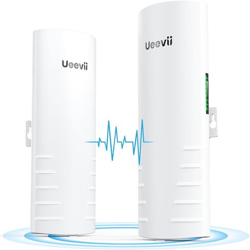 Wireless Bridge for Easy Network Expansion 5.8G 1000Mbps IP65 Waterproof | Point to Point Extending Wi-Fi to Outbuildings, Outdoor Wi-Fi Network Bridge W/ 16dBi Antenna, PoE Powered, 2-Pack in Saudi Arabia