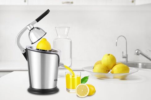 Courant Orange Juicer Electric Citrus juicer, Compact Design Quality Juice Extractor, Orange Squeezer for Lemons, Limes, Grapefruits + 2 cones Stainless Steel in Kuwait