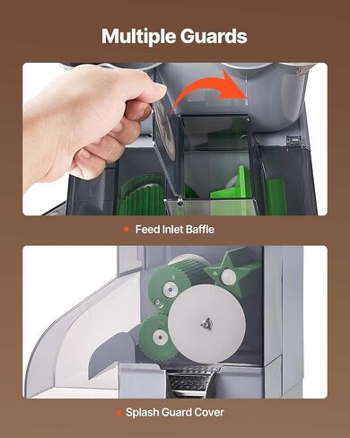 VEVOR Commercial Orange Juicer Machine, Slow Masticating Juicer Extractor, 100W Electric Orange Juice Squeezer, Lemon Citrus Pomegranates Extractor, with Peel Collecting Bucket and PC Cover in Saudi Arabia