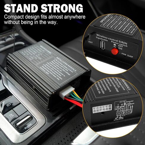 200W Wireless Multi-Tone Emergency Car Siren Speaker PA System Kit | 110-130dB Car PA System, Ultra-Slim Speaker, Wireless Handheld Microphone, Police Siren kit, IP67Waterproof, 12V Vehicles Use in Saudi Arabia