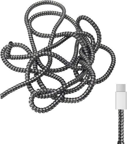 2PCS 55inch Spiral Cable Protector Cord Protector for Strain Relief Cord Sleeve for USB Charger Phone Data Cable Management (Pink) in Saudi Arabia