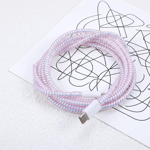 2PCS Cable Protector Animal Proof Wire Repair, Cord Protector for Pets from Chewing, Phone Charger Cover, Cord Sleeve for USB Cable Data Cables, Wire Repair Wrap for Cat Dog Rabbit in Kuwait
