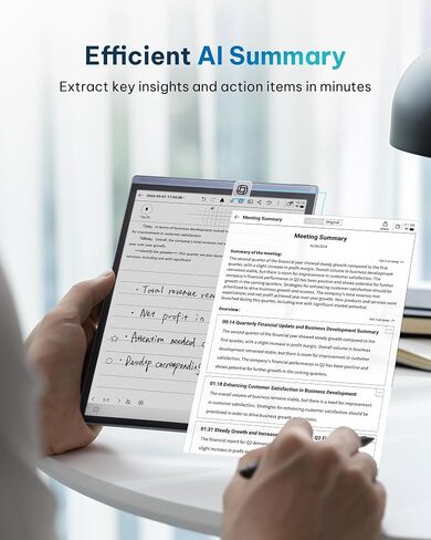 iFLYTEK AINOTE Air 2, 8.2-Inch E Ink Tablet with Black Folio Case in Saudi Arabia