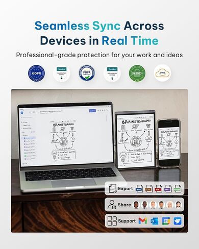iFLYTEK AINOTE Air 2, 8.2-Inch E Ink Tablet with Black Folio Case in Saudi Arabia