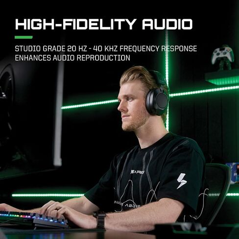 RIG R8 Spectre PRO HX Dual Wireless Gaming Headset for Xbox and PC | Series X|S, XBOX One, USB, Mobile - Wireless 2.4GHz / Bluetooth, Graphene Drivers, 3D Audio, Noise-Canceling Mic, Charge Base in Saudi Arabia