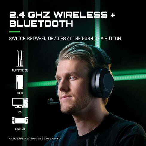 RIG R8 Spectre PRO HX Dual Wireless Gaming Headset for Xbox and PC | Series X|S, XBOX One, USB, Mobile - Wireless 2.4GHz / Bluetooth, Graphene Drivers, 3D Audio, Noise-Canceling Mic, Charge Base in Saudi Arabia