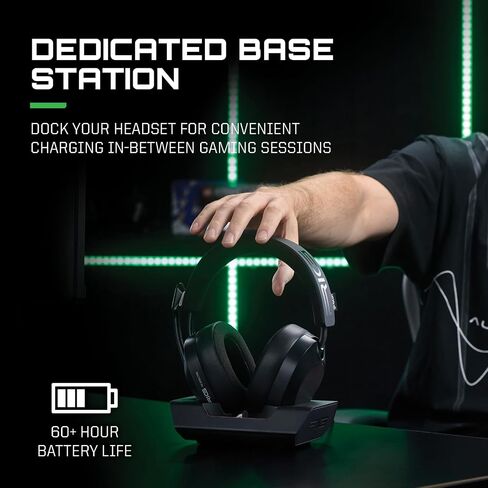 RIG R8 Spectre PRO HX Dual Wireless Gaming Headset for Xbox and PC | Series X|S, XBOX One, USB, Mobile - Wireless 2.4GHz / Bluetooth, Graphene Drivers, 3D Audio, Noise-Canceling Mic, Charge Base in Saudi Arabia