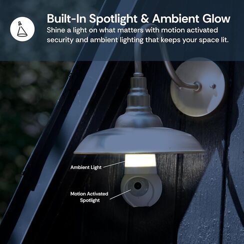 Luna Light Bulb Security Camera Wireless Outdoor Indoor, 2K 360° Pan Tilt | Color Night Vision, LED Bulb & Spotlight, 2.4GHz 5GHz Wi-Fi, Porch Light Camera for Home Security in Saudi Arabia