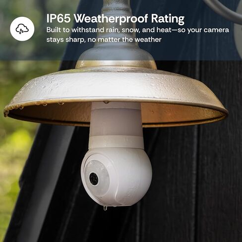 Luna Light Bulb Security Camera Wireless Outdoor Indoor, 2K 360° Pan Tilt | Color Night Vision, LED Bulb & Spotlight, 2.4GHz 5GHz Wi-Fi, Porch Light Camera for Home Security in Saudi Arabia