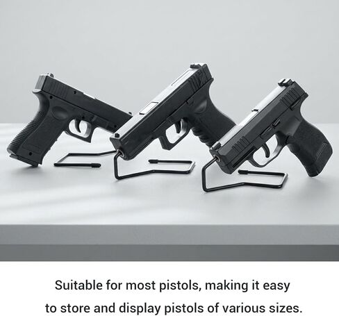 10 Pack Pistol Display Stand,Handgun Holder for Most Pistols | Non-Slip Metal Handgun Stand with Protective Coating, Space-Saving Pistols Holder for Gun Safe Cabinets , Ideal Gift for Men in Saudi Arabia