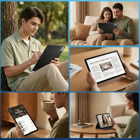 11 Inch 2 in 1 Android 16 Tablet with Keyboard Mouse Pen Case, 30GB RAM 128GB 1TB Expandable, 7800mAh Battery, HD Screen Widevine L1, Dual Cameras Face Unlock, WiFi 6 BT 5.4 Tablets Bundle in Saudi Arabia