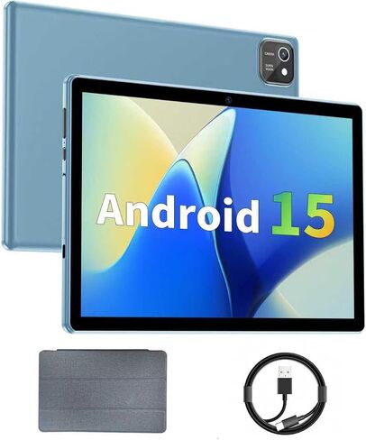 aiprotablet Tablet 10 inch Android 15 Tablets, 12GB RAM 64GB ROM 1TB Expand, Quad-Core Processor, 1280x800 LCD Touch Screen, WiFi 5, Dual Camera, BT5.0, 6000mAh Battery (Blue) in Kuwait