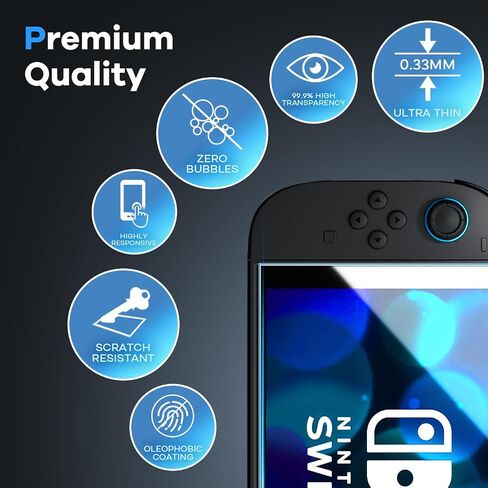 AACL 3 Pack for Nintendo Switch 2 2025 Screen Protector Glass [6.7"] | HD Clear, Alignment Tool, Bubble Free, Anti-Scratch [9H Tempered Glass] in Kuwait