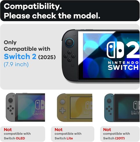 AACL 3 Pack for Nintendo Switch 2 2025 Screen Protector Glass [6.7"] | HD Clear, Alignment Tool, Bubble Free, Anti-Scratch [9H Tempered Glass] in Kuwait