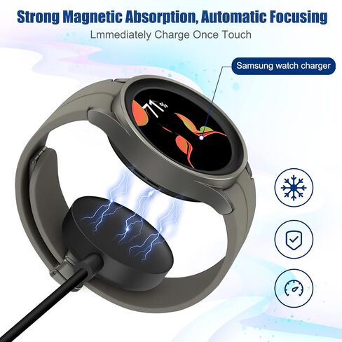 2 in1 Samsung Watch Charger,25W USB C Fast Charger Compatible with Galaxy Watch 8/7/6/6 Classic/5 Pro/5/4 /4 classic/3/Active2/1 and GalaxyS25/24/S23 /S22/21 Note/Z Fold 7(5ft) in Saudi Arabia