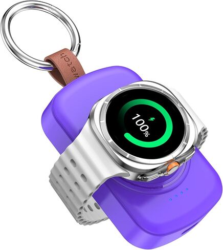 for Samsung Galaxy Watch Charger,1800mAh Portable Charger | for Samsung Galaxy Watch 8/8 Classic/7/Ultra/6/6 Classic/5/5 Pro/4/3,Active 2/1,Black,(Not for Galaxy Watch 9) in Saudi Arabia