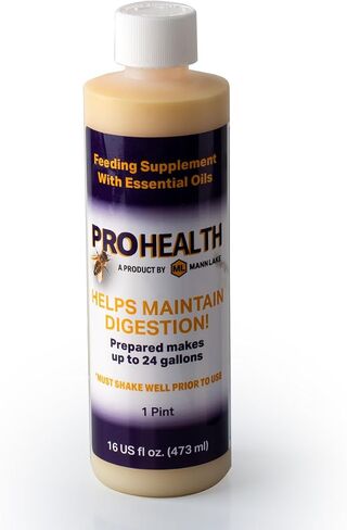 Mann Lake Pro Health Bee Feeding Supplement, Pint | Honeybee Pollen Substitute, Boost Hive Strength with Antifungal Formula, Calming Essentials Oils in Kuwait