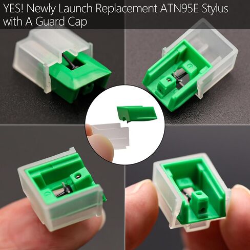 ATN95E Diamond Record Stylus Replacement for Audio Technica AT-LP120-USB Turntables, Compatible with Phono Cartridges AT95E, AT-95, AT-3400, AT-3401, AT-3410, AT-3450, AT-3493, AT-93, AT3451 in Saudi Arabia