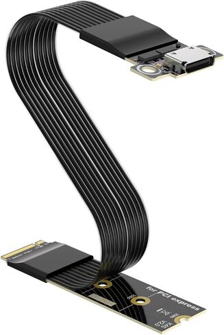 RGEEK M.2 NVME Pcie to OCuLink SFF-8612 Adapter with ReDriver, PCIe 5.0 x4 | 128Gbps to OCuLink SFF-8611 4i Host Adapter for eGPU GPU External Graphics Cards and M.2 NGFF SSD 2230 2242 2260 2280 (15cm) in Saudi Arabia