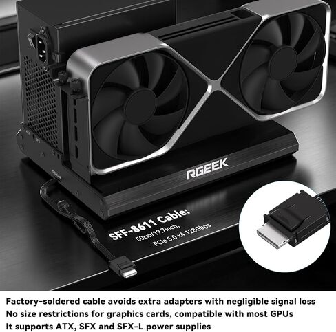 RGEEK PCIe 5.0 Oculink eGPU Dock and M.2 to Oculink Adapter | PCIe 5.0 Oculink eGPU Dock and PCIe 5.0 M.2 to Oculink Adapter in Saudi Arabia