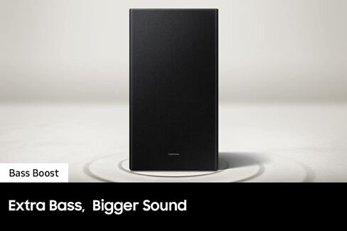 Samsung HW-B550/ZA 2.1ch Soundbar with Dolby Audio, DTS Virtual:X, Subwoofer Included, Adaptive Sound Lite, Bluetooth Multi-Device Connection, Wireless Surround Compatible, 2022, Black in Saudi Arabia