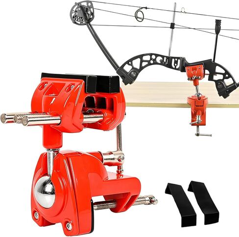 360° Rotating Universal Bow Vise for Compound & Recurve Bow Tuning | 360° full swivel, sturdy metal build, non-marring padded clamp, removable bench mount, home workbench & archery workshop in Saudi Arabia