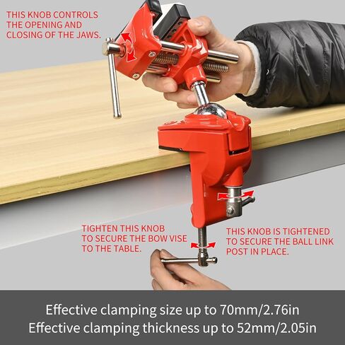 360° Rotating Universal Bow Vise for Compound & Recurve Bow Tuning | 360° full swivel, sturdy metal build, non-marring padded clamp, removable bench mount, home workbench & archery workshop in Saudi Arabia