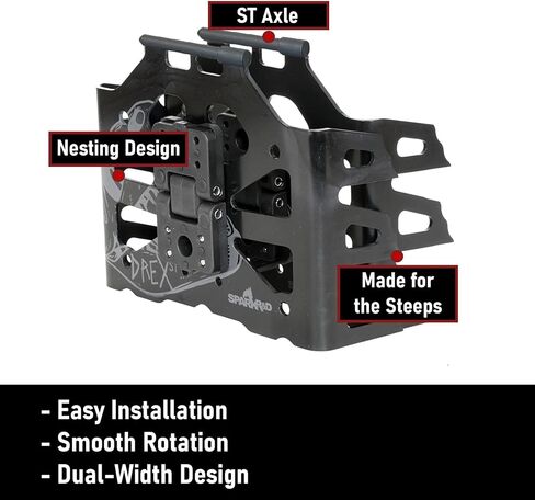 شرارة R&D D Rex ST Pro الأشرطة | معدات رياضية شتوية من الألومنيوم خفيفة الوزن ومتينة | دوران سلس، تصميم متداخل، تخزين صغير وسهل التركيب | للتقسيم والتسلق in Kuwait