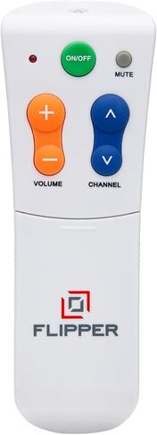 Flipper Big Button TV Remote for Seniors, Dementia - Easy Setup | Large Color-Coded Buttons, Works with Traditional TV & Cable Box, Ideal for Low Vision & Dementia in Saudi Arabia