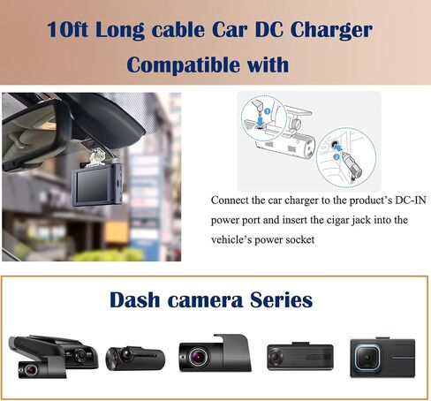 Car 12V Adapter for Thinkware TWA-SH Dash Cam F70 F100 F200 FA200 F550 F750 | F770 F790 F800 Q200 Q800 Q1000 U1000 U3000 DC Power Supply Charger in Saudi Arabia