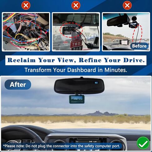 16-Pin Dash Cam Power Adapter for Ford & Lincoln Vehicles | Rearview Mirror USB Power for F-150 F-250 F-350 Explorer Bronco and More, Hidden Wiring, No Fuse Tap in Saudi Arabia