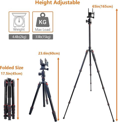 Adjustable Hunting Shooting Stick Tripod – Rifle & Pistol Shooting Rest Stand for Gun,Rifles and Crossbows, Tripods with V Yoke & Shooting Saddle Clamp for Hunting Sticks in Saudi Arabia