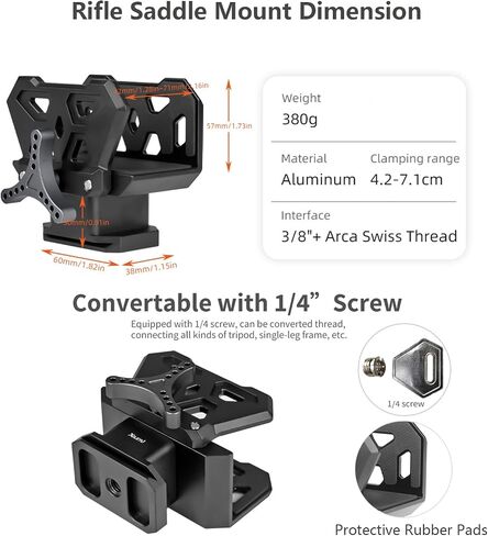 Adjustable Hunting Shooting Stick Tripod – Rifle & Pistol Shooting Rest Stand for Gun,Rifles and Crossbows, Tripods with V Yoke & Shooting Saddle Clamp for Hunting Sticks in Saudi Arabia