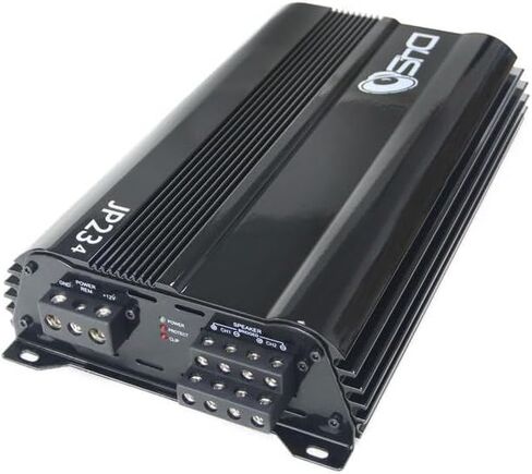 DOWN4SOUND JP234 Black Gloss | 2000W 4-Channel Class D Car Audio Amplifier, 234W x 4 @ 14.4V - 4 ohms, 334W x 4 @ 14.4V - 2 ohms, Multi-Speaker System in Saudi Arabia