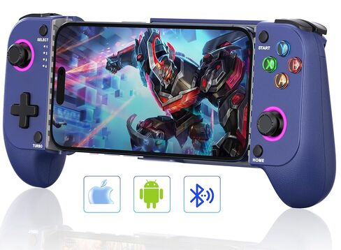 NealGamefy Phone Controller for iPhone/Android - Mobile Gaming Controller with Hall Effect Joystick, Phone Case Support,Turbo Function, Dual Vibration- Phone Controller Compatible with More Games in Kuwait