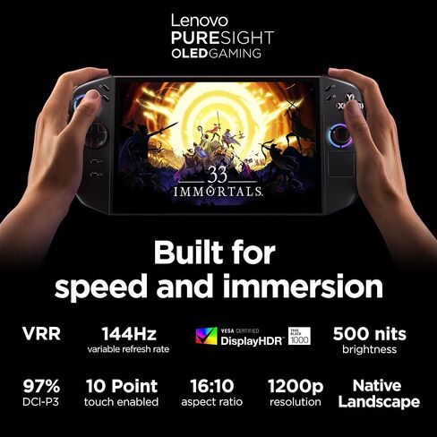 Lenovo Legion Go 2 – Mobile Gaming Console – AMD Ryzen Z2 CPU – 8.8" WQXGA PureSight OLED Display – 144Hz – Integrated AMD Radeon™ Graphics – 16GB Memory – 1TB Storage – Fingerprint Reader | Mobile Gaming Console, Featuring 144Hz Display, Integrated AMD R in Saudi Arabia