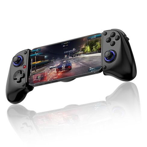 FINGEREVO D6 Mini Mobile Gaming Controller for iOS Android PC Devices, BT5.3 and USB-C Streaming Retractable Gamepad for Phones Pads N-S Transparent Black in Saudi Arabia
