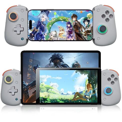 arVin Wireless Gamepad Controller for iPad Pro 13"/Air/Mini/Tablet/iPhone/Android/Switch/PS4/PC with Hall Effect Sensing Joystick/RGB Light/Turbo/Macro Key/6-Axis Gyro/Vibration/Streaming/Cloud Gaming in Saudi Arabia