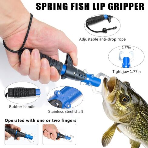 Fishing Tool Kit, 12 Pieces Fishing Gear, Fishing Pliers with Lanyard, Fillet Knife, Fish Lip Gripper, Fly Ice Fishing Hook Knotter, Anti-Cutting Gloves in Saudi Arabia