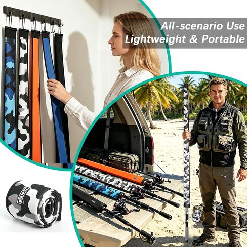 Fishing Rod Protective Sleeve, Neoprene Fishing Pole Socks for Casting, Spinning, Trolling Rod – Lightproof & Puncture Resistant in Saudi Arabia