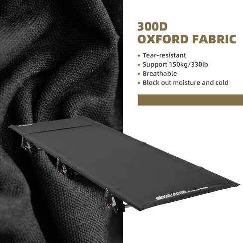 BISINNA Camping Cot for Adults Lightweight Folding Sleeping Cots | Height Adjustable,Support 330lbs,Aluminum Frame,Quick Setup,Portable Camping Bed with Carry Bag Army Sleeping Bed for Outdoor in Saudi Arabia