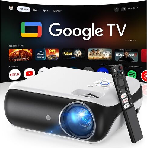HAPPRUN Native 1080P Outdoor Smart Projector-Standard | Native 1080P • Mini & Portable • Easy Setup • Built-in Speaker • Indoor & Outdoor • Phone, Laptop & PS5 Compatible in Saudi Arabia