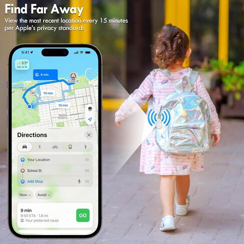 Otag GPS Tracker for Kids Hidden 2pack, Security Tag with Pins Works with Find My (iOS only), Lost Mode, Anti-Removal Tracking Device for Children, Elderly, Pets, Backpack, Vehicles (White) in Saudi Arabia