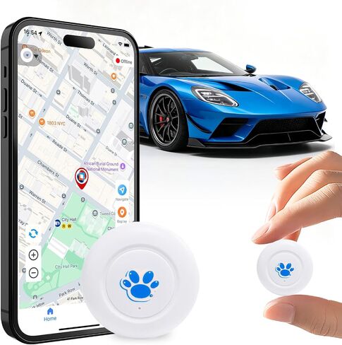 No Subscription GPS Tracker for Vehicles, No SIM Card, iOS & Android | 1-Minute GPS Location Updates, 2-Year Replaceable Battery, Magnetic IPX7 Waterproof Car Tracker in Saudi Arabia