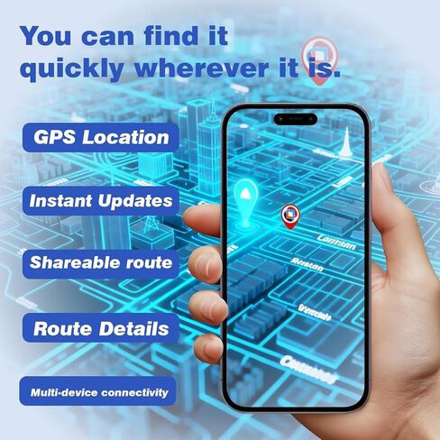 No Subscription GPS Tracker for Vehicles, No SIM Card, iOS & Android | 1-Minute GPS Location Updates, 2-Year Replaceable Battery, Magnetic IPX7 Waterproof Car Tracker in Saudi Arabia