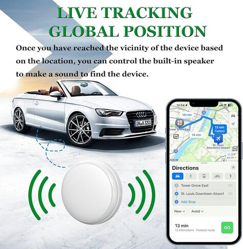 GPS Tracker for Vehicles and Cars,Magnetic GPS Tracker for Car,Real-Time Location Tracking Device,No Subscription,No Monthly Fee,Waterproof Tracker for Kids, Pets and Dogs(GF13) in Saudi Arabia