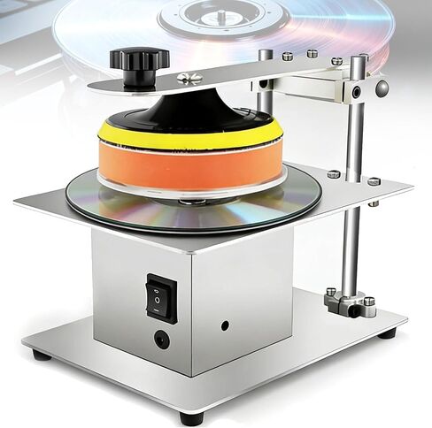 200w Disc Cleaning Equipment, Disc Polishing Machine, With 2 Polishing Cotton Adjustable Speed Stainless Steel Body For Disc Grinding & Data Recovery. in Kuwait